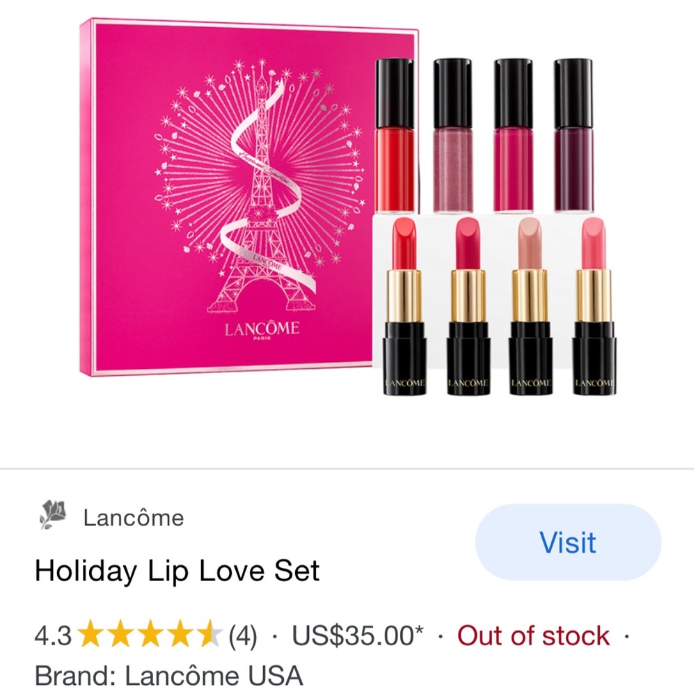 2/$30 - *RARE, BRAND NEW* - Lancôme Lip Love Set
